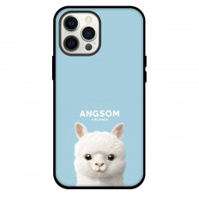 The Alpaca Phone Case For iPhone Samsung Galaxy Pixel OnePlus Vivo Xiaomi Asus Sony Motorola Nokia - Angsom The Alpaca Portrait On Blue Background