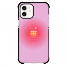 Angel Numbers 777 Phone Case For iPhone Samsung Galaxy Pixel OnePlus Vivo Xiaomi Asus Sony Motorola Nokia - Angel Numbers 777 Luck Wonderful Things Are About On Pink Glow Background