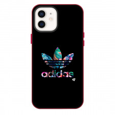 Adidas Phone Case For iPhone Samsung Galaxy Pixel OnePlus Vivo Xiaomi Asus Sony Motorola Nokia - Adidas Floral Logo On Black Background