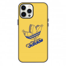 Adidas Phone Case For iPhone Samsung Galaxy Pixel OnePlus Vivo Xiaomi Asus Sony Motorola Nokia - Adidas Logo Art On Yellow Background