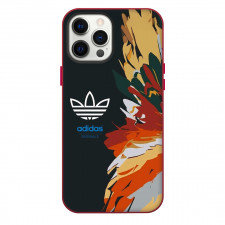 Adidas Phone Case For iPhone Samsung Galaxy Pixel OnePlus Vivo Xiaomi Asus Sony Motorola Nokia - Adidas Logo On Digital Art Brushstroke Background
