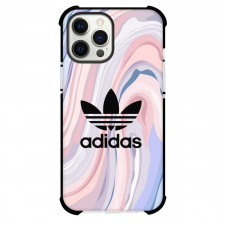 Adidas Phone Case For iPhone Samsung Galaxy Pixel OnePlus Vivo Xiaomi Asus Sony Motorola Nokia - Adidas Logo On Marble Pattern Background
