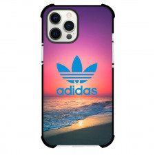Adidas Phone Case For iPhone Samsung Galaxy Pixel OnePlus Vivo Xiaomi Asus Sony Motorola Nokia - Adidas Logo On Sunset Over An Ocean Background