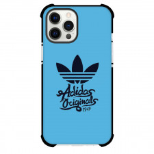 Adidas Phone Case For iPhone Samsung Galaxy Pixel OnePlus Vivo Xiaomi Asus Sony Motorola Nokia - Adidas Originals Trefoil Logo On Blue Background