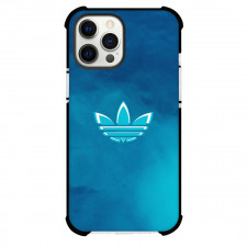 Adidas Phone Case For iPhone Samsung Galaxy Pixel OnePlus Vivo Xiaomi Asus Sony Motorola Nokia - Adidas Trefoil Logo On Blue Background
