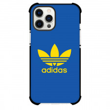 Adidas Phone Case For iPhone Samsung Galaxy Pixel OnePlus Vivo Xiaomi Asus Sony Motorola Nokia - Adidas Yellow Logo On Blue Background