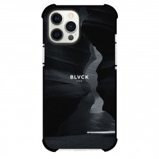 Blvck Paris Phone Case For iPhone Samsung Galaxy Pixel OnePlus Vivo Xiaomi Asus Sony Motorola Nokia - Blvck Paris On Logo Black And White Cave Background