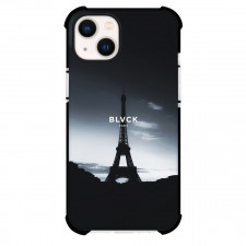 Blvck Paris Phone Case For iPhone Samsung Galaxy Pixel OnePlus Vivo Xiaomi Asus Sony Motorola Nokia - Blvck Paris Logo On Black And White Eiffel Tower Background