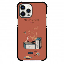 Maison Kitsune Phone Case For iPhone Samsung Galaxy Pixel OnePlus Vivo Xiaomi Asus Sony Motorola Nokia - Maison Kitsune Logo Fox Red Background