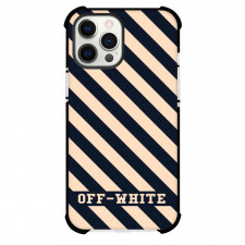 OFF-White Case For iPhone Samsung Galaxy Pixel OnePlus Vivo Xiaomi Asus Sony Motorola Nokia - Series Poster In Beige And Blue Stripe