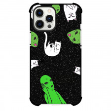 Ripndip Phone Case For iPhone Samsung Galaxy Pixel OnePlus Vivo Xiaomi Asus Sony Motorola Nokia - Ripndip Cat And Alien On Space Poster