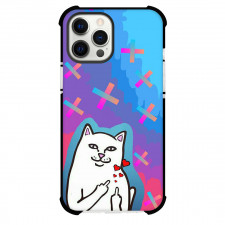 Ripndip Phone Case For iPhone Samsung Galaxy Pixel OnePlus Vivo Xiaomi Asus Sony Motorola Nokia - Ripndip Cat On Colorful Cross Background