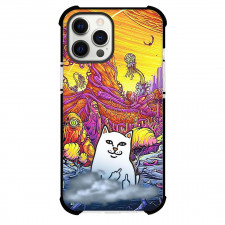 Ripndip Phone Case For iPhone Samsung Galaxy Pixel OnePlus Vivo Xiaomi Asus Sony Motorola Nokia - Ripndip Cat On Psychedelic Background