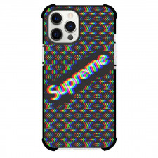 Supreme Case For iPhone Samsung Galaxy Pixel OnePlus Vivo Xiaomi Asus Sony Motorola Nokia - Glitch Effect Louis Vuitton Background
