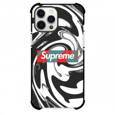 Supreme Case For iPhone Samsung Galaxy Pixel OnePlus Vivo Xiaomi Asus Sony Motorola Nokia - Series Logo In Liquified Background
