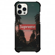 Supreme Case For iPhone Samsung Galaxy Pixel OnePlus Vivo Xiaomi Asus Sony Motorola Nokia - Series Logo In Road Background