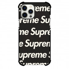 Supreme Case For iPhone Samsung Galaxy Pixel OnePlus Vivo Xiaomi Asus Sony Motorola Nokia - Series Logo Pattern In Gray Background