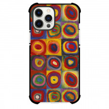 Wassily Kandinsky Color Study Squares Phone Case For iPhone Samsung Galaxy Pixel OnePlus Vivo Xiaomi Asus Sony Motorola Nokia - Color Study Squares With Concentric Circles Painting Abstract Artwork