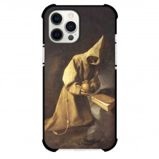 Francisco De Zurbaran Meditation of St. Francis Phone Case For iPhone and Samsung Galaxy Devices - Meditation of St. Francis Painting Baroque Artwork