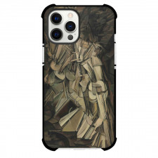 Marcel Duchamp Nude Descending a Staircase Phone Case For iPhone and Samsung Galaxy Devices - Nude Descending a Staircase Painting Cubist Artwork