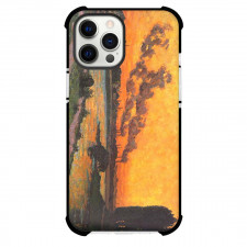 Armand Guillaumin Sunset At Ivry Phone Case For iPhone and Samsung Galaxy Devices - Sunset At Ivry Painting Fauvism Artwork