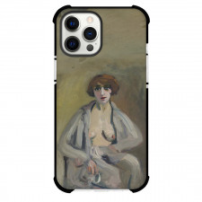 Emilie Charmy Self Portrait Phone Case For iPhone and Samsung Galaxy Devices - Self Portrait With Open Dressing Painting Fauvism Artwork