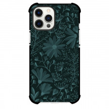 Flowers and Leaves Phone Case For iPhone Samsung Galaxy Pixel OnePlus Vivo Xiaomi Asus Sony Motorola Nokia - Dark Flowers and Leaves Vector Art