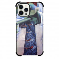 Gino Severini Armored Train in Action Phone Case For iPhone and Samsung Galaxy Devices - Armored Train in Action Painting Futurism Artwork