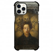 Luigi Russolo Self-Portrait With Skulls Phone Case For iPhone and Samsung Galaxy Devices - Self-Portrait With Skulls Painting Futurism Artwork