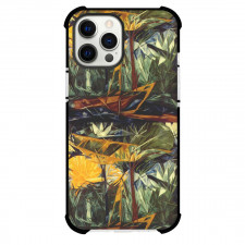 Natalia Goncharova Yellow And Green Forest Phone Case For iPhone and Samsung Galaxy Devices - Yellow And Green Forest Painting Futurism Artwork