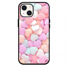 Colorful Heart Shape Candy Phone Case For Case iPhone Samsung Galaxy Pixel OnePlus Vivo Xiaomi Asus Sony Motorola Nokia - Colorful Heart Shape Candy