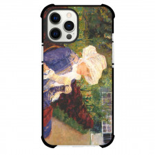 Mary Cassatt Lydia Crocheting Phone Case For iPhone and Samsung Galaxy Devices - Lydia Crocheting Painting Impressionist Artwork