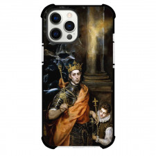 El Greco St. Louis King of France With A Page Phone Case For iPhone Samsung Galaxy Pixel OnePlus Vivo Xiaomi Asus Sony Motorola Nokia - St. Louis King of France With A Page Painting Mannerism Artwork