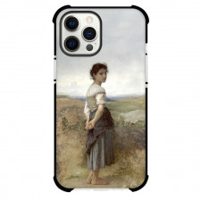 William-Adolphe Bouguereau The Young Shepherdess Phone Case For iPhone and Samsung Galaxy Devices - The Young Shepherdess Painting Neoclassicism Artwork