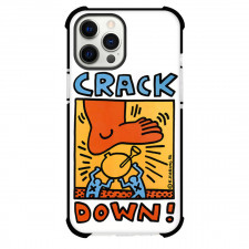 Keith Haring Crack Down Phone Case For iPhone Samsung Galaxy Pixel OnePlus Vivo Xiaomi Asus Sony Motorola Nokia - Crack Down Painting Pop Art Artwork