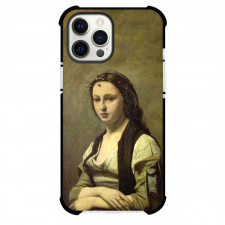 Camille Corot The Woman With A Pearl Phone Case For iPhone and Samsung Galaxy Devices - The Woman With A Pearl Painting Realism Artwork