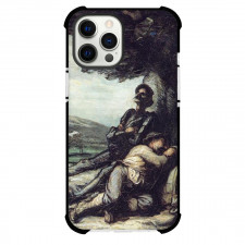 Honore Daumier Don And Sancho Have Rest Phone Case For iPhone and Samsung Galaxy Devices - Don And Sancho Have Rest Painting Realism Artwork