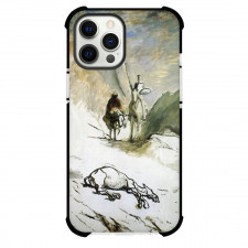 Honore Daumier Don And Sancho Panza Phone Case For iPhone and Samsung Galaxy Devices - Don And Sancho Panza The Dead Mule Painting Realism Artwork