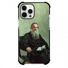 Ilya Repin Portrait of Leo Tolstoy Phone Case For iPhone and Samsung Galaxy Devices - Portrait of Leo Tolstoy Painting Realism Artwork