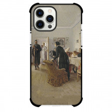 Ilya Repin Unexpected Visitors Phone Case For iPhone and Samsung Galaxy Devices - Unexpected Visitors Painting Realism Artwork