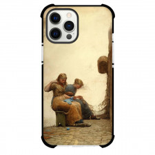 Winslow Homer Mending The Nets Phone Case For iPhone and Samsung Galaxy Devices - Mending The Nets Painting Realism Artwork