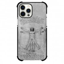 Leonardo Da Vinci Vitruvian Man Phone Case For iPhone and Samsung Galaxy Devices - Vitruvian Man Painting Renaissance Artwork
