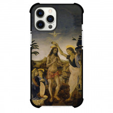 Andrea Del Verrocchio The Baptism of Christ Phone Case For iPhone and Samsung Galaxy Devices - The Baptism of Christ Painting Renaissance Artwork
