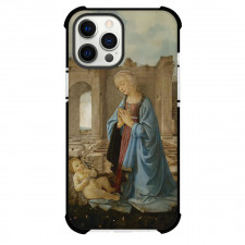 Andrea Del Verrocchio The Virgin Adoring Phone Case For iPhone and Samsung Galaxy Devices - The Virgin Adoring the Christ Child Painting Renaissance Artwork