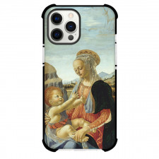 Andrea Del Verrocchio Virgin With The Seated Child Phone Case For iPhone and Samsung Galaxy Devices - Virgin With The Seated Child Painting Renaissance Artwork