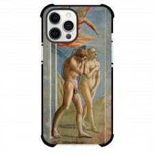 Masaccio Adam And Eve Phone Case For iPhone and Samsung Galaxy Devices - Adam And Eve Banished From Paradise Painting Renaissance Artwork