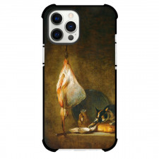Jean-Baptiste-Simeon Chardin Still Life With Cat And Rayfish Phone Case For iPhone and Samsung Galaxy Devices - Still Life With Cat And Rayfish Painting Rococo Artwork