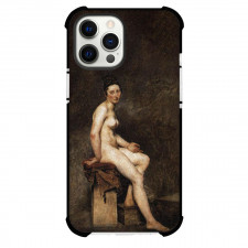 Eugene Delacroix Seated Nude Mademoiselle Rose Phone Case For iPhone and Samsung Galaxy Devices - Seated Nude Mademoiselle Rose Painting Romanticism Artwork