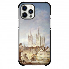 J M W Turner Cathedral Church At Lincoln Phone Case For iPhone and Samsung Galaxy Devices - Cathedral Church At Lincoln Painting Romanticism Artwork