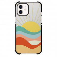 Casely Art Pattern Phone Case For iPhone Samsung Galaxy Pixel OnePlus Vivo Xiaomi Asus Sony Motorola Nokia - Casely Here Comes The Sun Cute Colorblock Sunset Poster